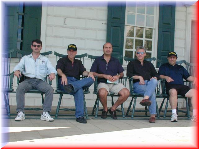 SPIKERS take in the view at Mount Vernon.
